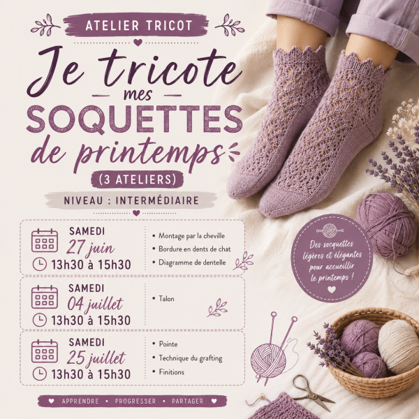 je tricote mes socquettes